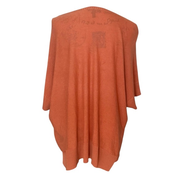 Eileen Fisher Orange Tencel Merino Wool Top 3X Short Sleeve - Picture 4 of 7